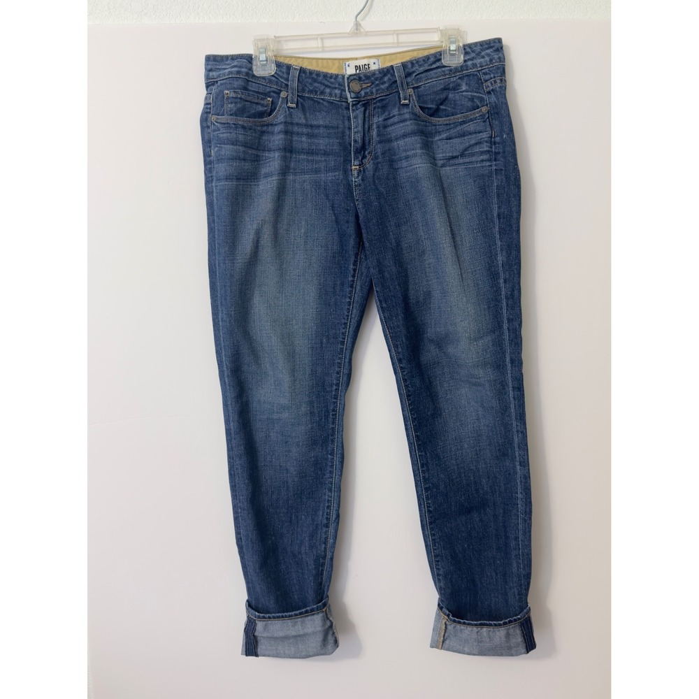 Paige Jimmy Jimmy Boyfriend‎ Jeans Womens 29 Blue Cuffed Denim Designer Classic